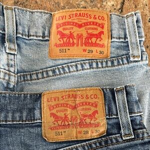 Bundle of 2Levi's Men's Light bleu and Blue Slim Jeans